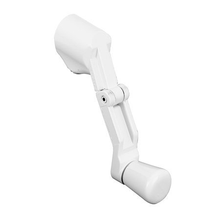 PRIME-LINE Operator Folding Crank Handle, 11/32 in., White Painted Finish, Split 2 Pack H 4317